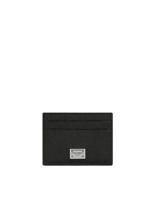 Dolce & Gabbana Logo-Tag Leather Card Holder