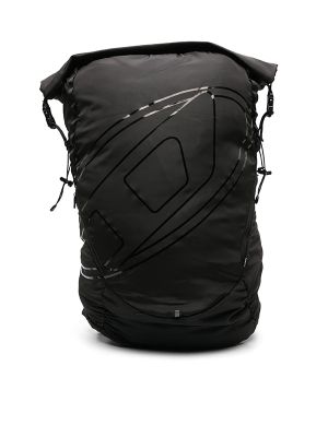 Diesel Mesh-Panel Logo-Print Backpack