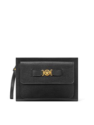 Versace Medusa Biggie Leather Clutch Bag