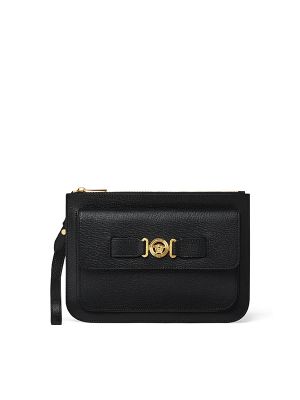 Versace Medusa Biggie Leather Clutch Bag
