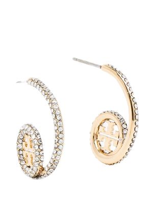 Tory Burch Icon Pavé Loop Earrings