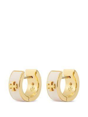 Tory Burch Icon Enamel Huggie Earrings