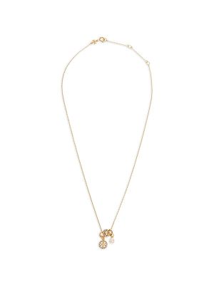 Tory Burch Icon Pavé Charm Pendant Necklace