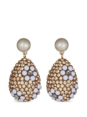 Tory Burch Curiosity Crystal Pearl Drop Earrings