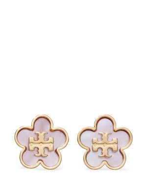 Tory Burch Forget Me Not Mother Of Pearl Stud Earrings.