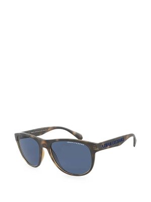 Armani Exchange Tortoiseshell-Effect Round-Frame Sunglasses