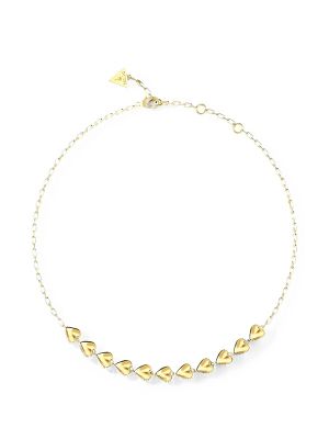 Guess Heart-Pendant Cable-Link Necklace