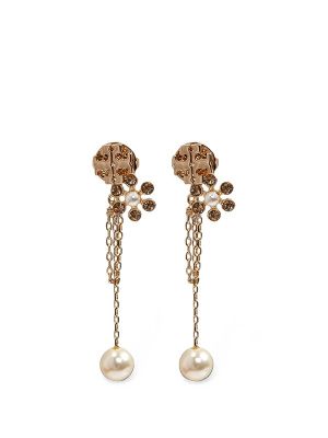 Tory Burch Moondance Pearl Chain Earrings