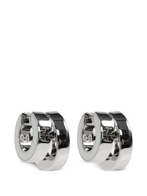 Tory Burch Logo-Embossed Enamel-Detail Earrings
