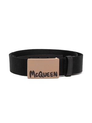 Alexander Mcqueen Logo-Print Buckle Belt