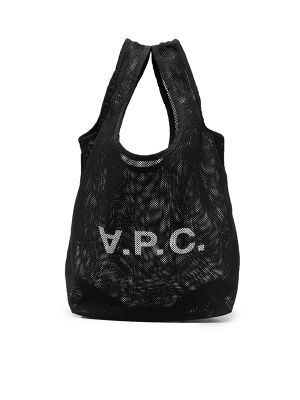 A.P.C. Logo-Print Mesh Tote Bag