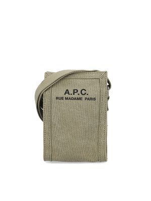 A.P.C. Logo Print Mini Canvas Messenger Bag