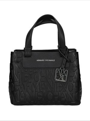 Armani Exchange Logo-Charm Tote Bag