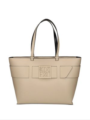 Armani Exchange Logo-Plaque Tote Bag