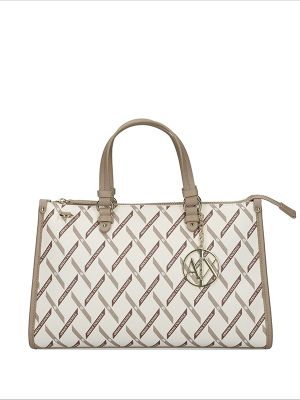 Armani Exchange Logo-Charm Pattern Tote