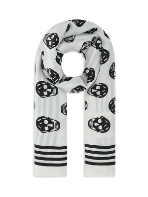 Alexander Mcqueen Skull-Print Silk Scarf