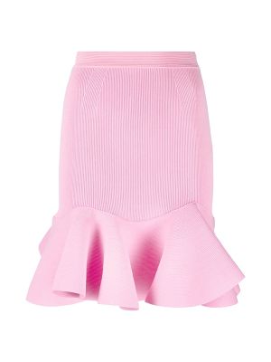 Alexander Mcqueen Peplum-Hem Knitted Skirt