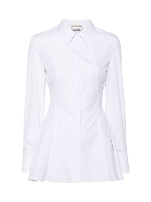 Alexander McQueen Pleat-Detail Cotton Shirt