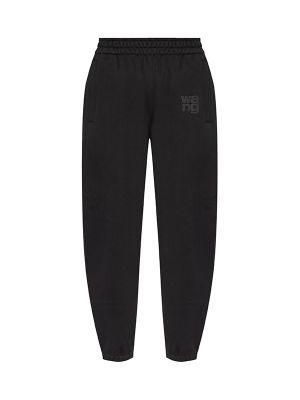 Alexander Wang Puff-Logo Cotton Track Pants