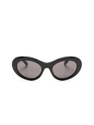 Balenciaga Logo-Plaque Round Frame Sunglasses