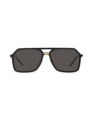 Dolce & Gabbana Logo-Engraved Oversize-Frame Sunglasses