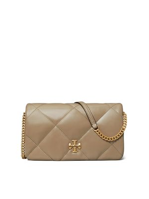 Tory Burch Kira diamond-quilted wallet-on-chain