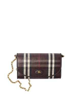 Burberry Highlands check-pattern chain wallet