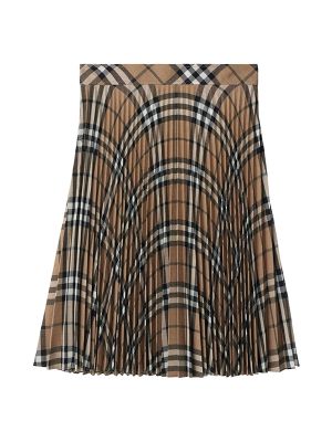 Burberry Checked Wool Skirt