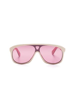 Chloe Shield-Frame Logo-Engraved Sunglasses