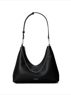 Calvin Klein Chain-Detail Pebbled Shoulder Bag