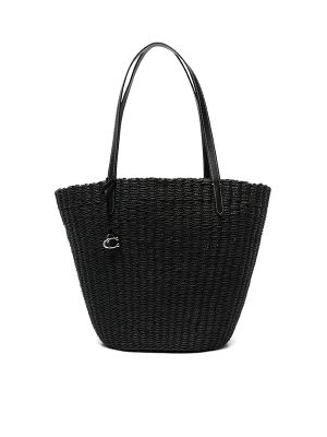Coach Interwoven Straw Tote Bag