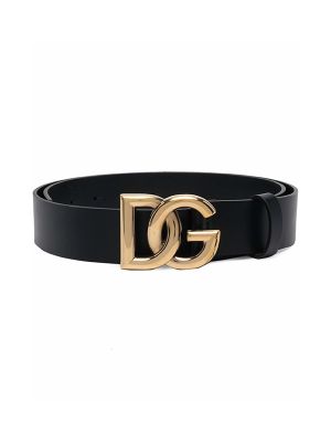 Dolce And Gabbana DG-Logo Calf-Leather Belt