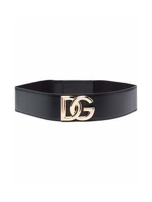 Dolce And Gabbana Logo-Plaque Leather Belt