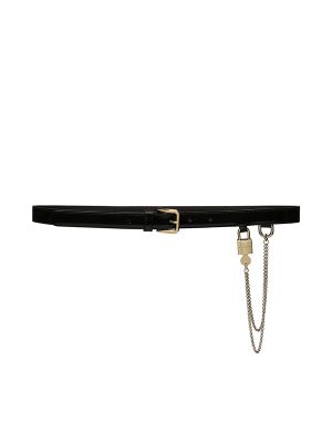 Dolce And Gabbana Chain-Link Patent Leather Belt
