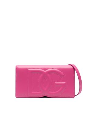 Dolce & Gabbana Logo-Embossed Leather Crossbody Bag