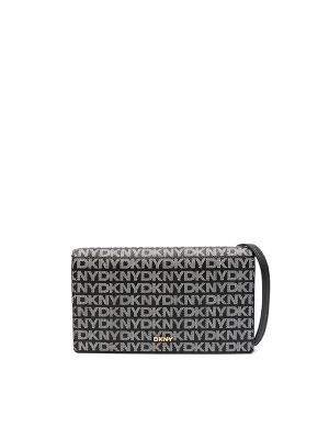 DKNY Logo-Print Clutch Bag