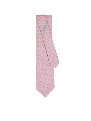 Ferragamo String-Print Silk Tie