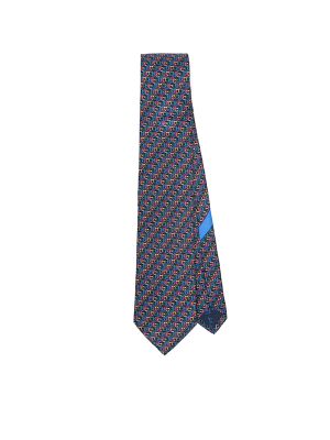 Ferragamo Diagonal Gancini-Print Tie