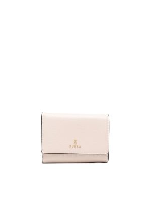 Furla Logo-Plaque Leather Wallet Pink