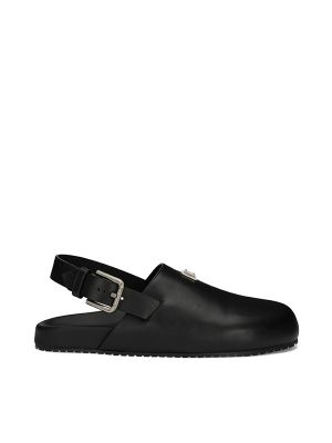 Dolce & Gabbana Logo-Plaque Buckled Leather Sandals