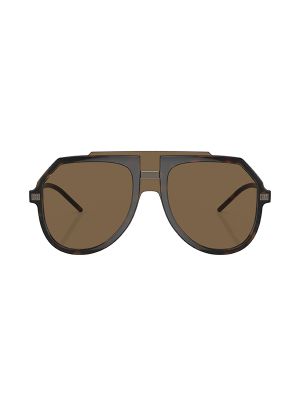 Dolce & Gabbana Tortoiseshell-Effect Aviator-Frame Sunglasses