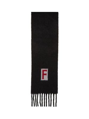 Ferragamo Logo Intarsia-Knit Fringed Scarf