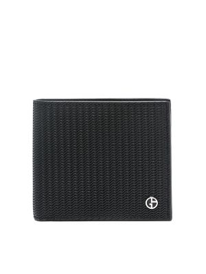 Giorgio Armani Wavy-Embossed Bi-Fold Wallet