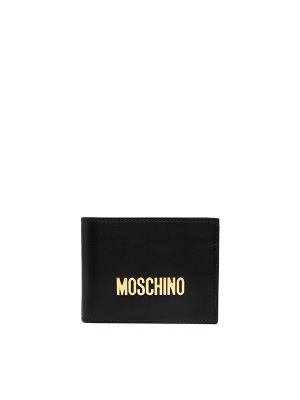 Moschino Logo-Plaque Leather Wallet