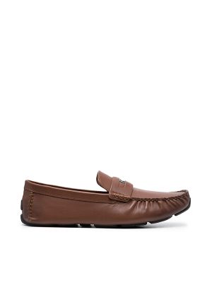 Coach Bradley Logo-Plaque Leather Loafers