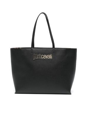 Just Cavalli Logo-Lettering Zipped Tote Bag