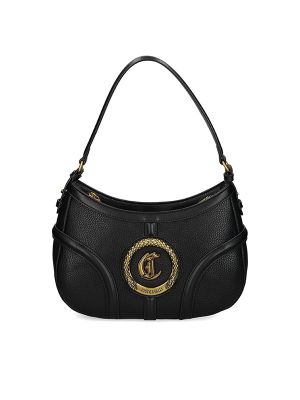 Just Cavalli Logo-Plaque Top-Zip Shoulder Bag