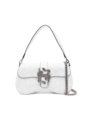Just Cavalli Cracked-Effect Shoulder Bag
