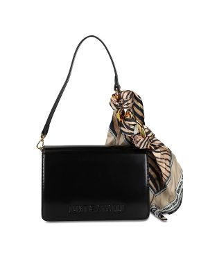 Just Cavalli Embossed-Logo Shoulder Bag