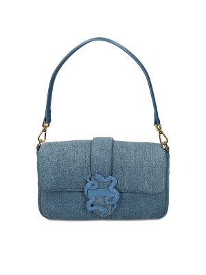 Just Cavalli Snake-Buckle Shoulder Bag